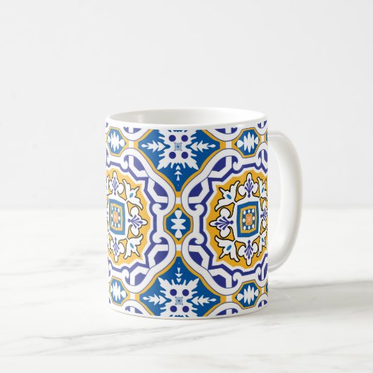 💙 Azulejos IV XXL Kachel Kaffeetasse (VorderseiteRechts)