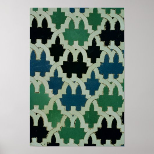 Azulejos Kacheln aus dem Thron der Sultane Poster (Vorne)