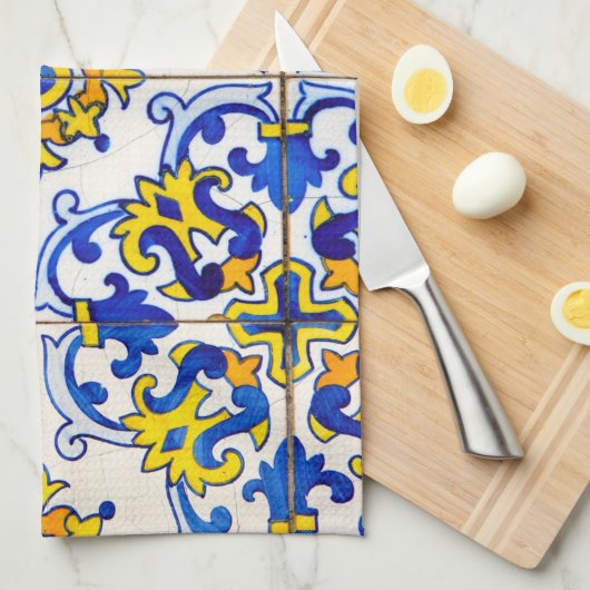 Azulejos-Keramiken Handtuch (Viertel Falte)