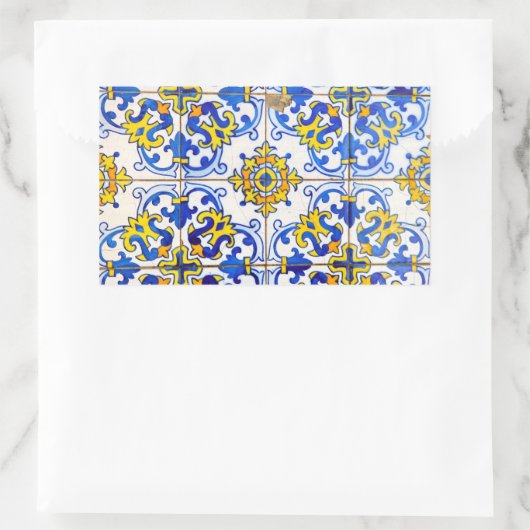 Azulejos-Keramiken Rechteckiger Aufkleber (Tasche)