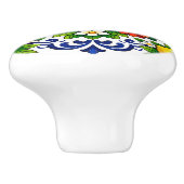 💙💛 Azulejos Lemon Azul Blüte Keramikknauf (Seitenansicht)