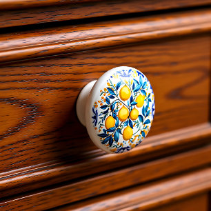 💙 💛 Azulejos Lemon Bouquet Keramikknauf
