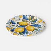 💙 💛 Azulejos Lemon Grove Paper Tellers Pappteller (Schrägansicht)