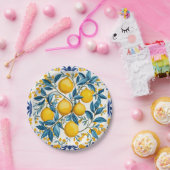 💙 💛 Azulejos Lemon Orchard Paper Tellers Pappteller (Party)