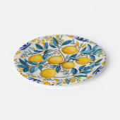💙 💛 Azulejos Lemon Orchard Paper Tellers Pappteller (Schrägansicht)