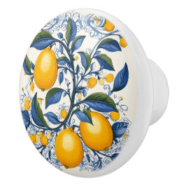 💙 💛 Azulejos Lemon Vine Keramikknauf