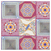 Azulejos mit einer modernen Drehung Stoff (Nahaufnahme)