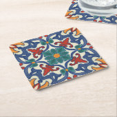 Azulejos-Muster Rechteckiger Pappuntersetzer (angewinkelt)