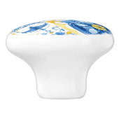 💙 💛 Azulejos Porto Bloom Keramikknauf (Seitenansicht)