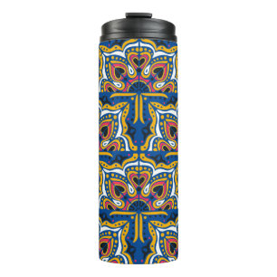 Azulejos portugal nahtlose Muster Thermosbecher
