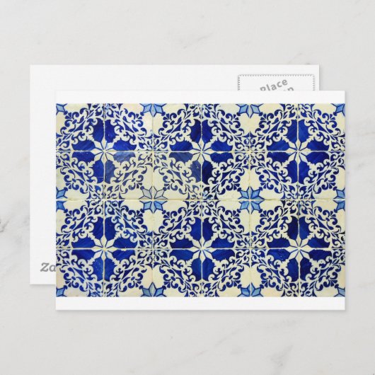 Azulejos, portugiesische Tiles Postkarte (Vorne/Hinten)