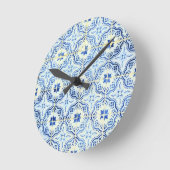 Azulejos, portugiesische Tiles Runde Wanduhr (Winkel)