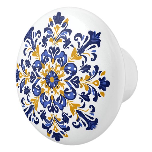 💙 💛 Azulejos Royal Lissabon Keramikknauf (Rechts)