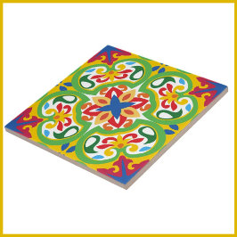 💛 🧡 💚 Azulejos, sehr dekoratives Muster, Fliese