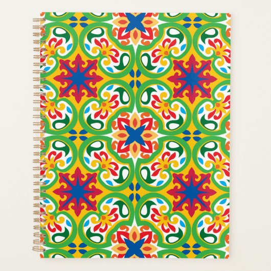 💛 🧡 💚 Azulejos, sehr dekoratives Muster, Planer (Vorderseite)