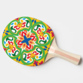 💛 🧡 💚 Azulejos, sehr dekoratives Muster, Tischtennis Schläger (Seitenansicht)
