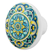 💙 💛 Azulejos Seville Bloom Keramikknauf (Rechts)