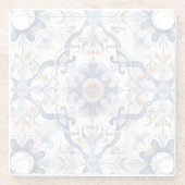 Azulejos Tile Pattern Tile Glasuntersetzer (Rückseite)