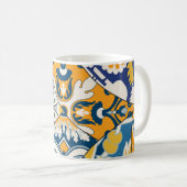 Azulejos Tiles Patchwork Vintages Hintergrundpapie Kaffeetasse (VorderseiteRechts)