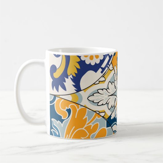 Azulejos Tiles Patchwork Vintages Hintergrundpapie Kaffeetasse (Links)
