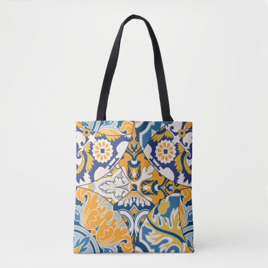 Azulejos Tiles Patchwork Vintages Hintergrundpapie Tasche (Vorderseite)