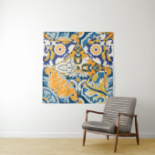 Azulejos Tiles Patchwork Vintages Hintergrundpapie Wandteppich (Beispiel)