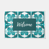 Azulejos Turquoise Tile Willkommen Fußmatte (Vorderseite)