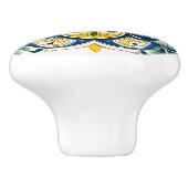 💙 💛 Azulejos Valencia Star Keramikknauf (Seitenansicht)