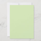 Azur Chartreuse Bemalte Hochzeit Einladung (Rückseite)
