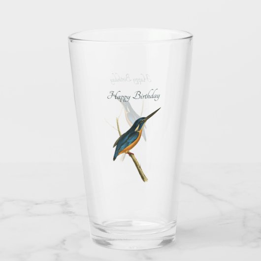 Azur-Eisvogel Glas (Rückseite)