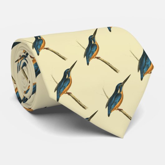Azur-Eisvogel Krawatte (Gerollt)