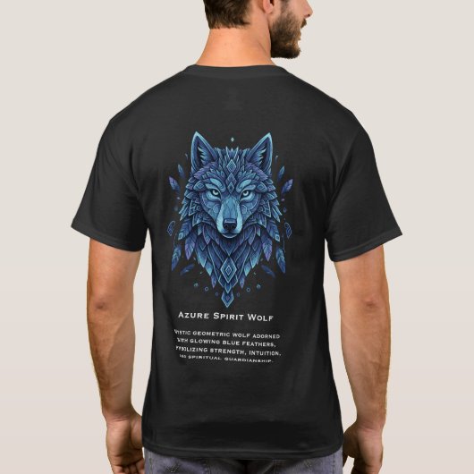 Azur-Geist-Wolf T-Shirt (Rückseite)