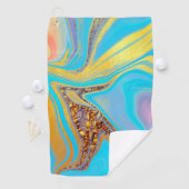 Azur-Gold-Fluss Golfhandtuch (Insitu)