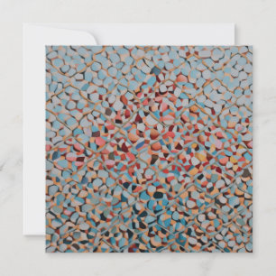 Azur-Mosaik-Fluss Abstractes Texturmuster Einladung
