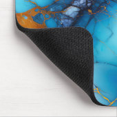 Azur- und Amethyst-Marmor mit goldenen Adern Mousepad (Ecke)