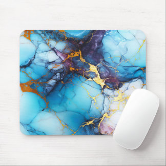 Azur- und Amethyst-Marmor mit goldenen Adern Mousepad