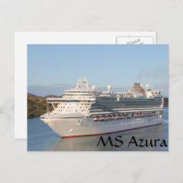 Azura Cruise Ship Nah-up auf Antigua Postkarte