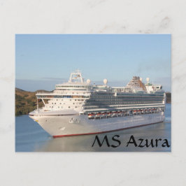 Azura Cruise Ship Nah-up auf Antigua Postkarte