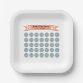 Azura Wappen Baby Showpapier Teller (Vorderseite)