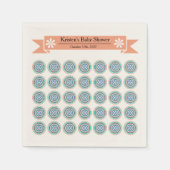 Azura Wappen Babydusche Papier Napkins Serviette (Vorderseite)