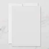 Azurblassene Hochzeit mit Blättern Einladung (Rückseite)