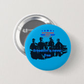 Azurblau der Verteidiger der Freiheit Button (Vorne & Hinten)