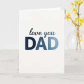 Azurblau Ich liebe dich Papa Karte (Gelbe Blume)