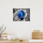 Azurblau Poster (Küche)