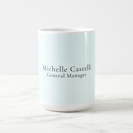 Azurblau Professionell Einzigartig Klassisch Einfa Kaffeetasse (Mittel)