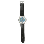 Azurblau und Ember Star Armbanduhr (Flach)