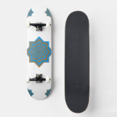 Azurblau und Ember Star Skateboard (Vorderseite)