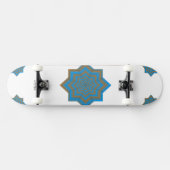 Azurblau und Ember Star Skateboard (Horizontal)