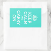 azurblau und türkisblau halten Ruhe und tragen wei Rechteckiger Aufkleber (Tasche)