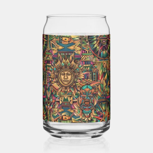 Azurblau "Vibrant Historisches Emblem" 473ml G Dosenglas (Vorderseite)